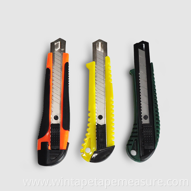 Custom Cheap Plastic Hand Tools Set Must Steel Wallpaper Retractable Utility Knife Blade Cutter Utility Knife